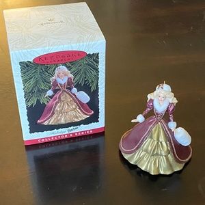 Vintage 1996 Hallmark Keepsake Holiday Barbie ornament New in box